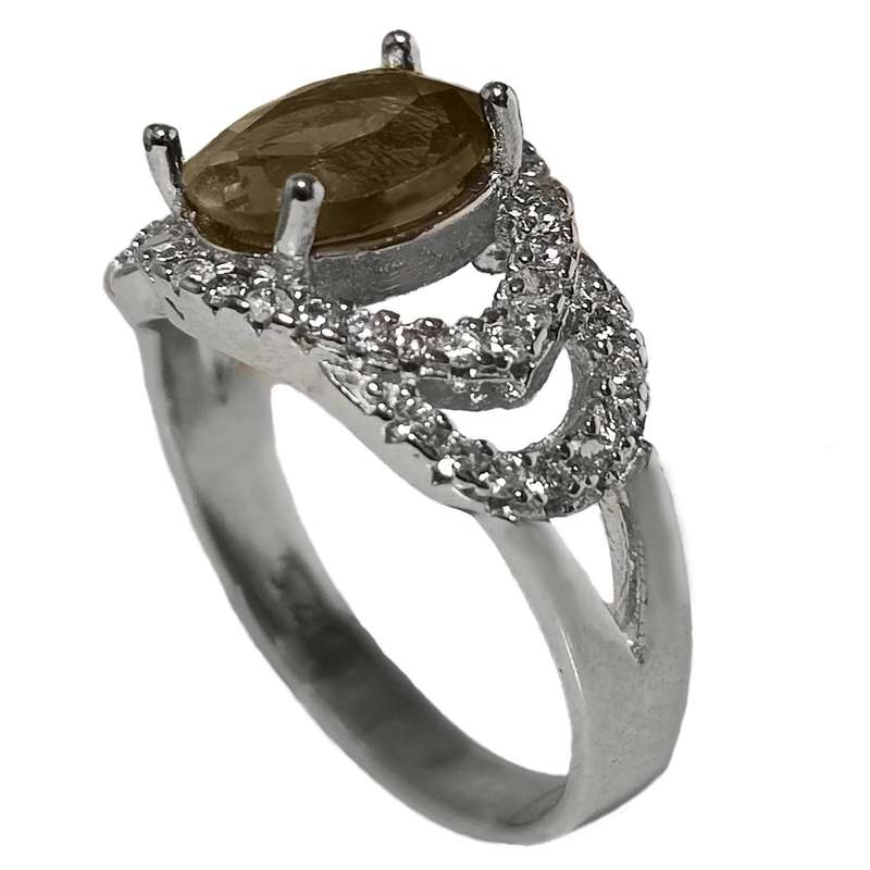 انگشتر نقره زنانه مدل الکساندریت کد GX7012