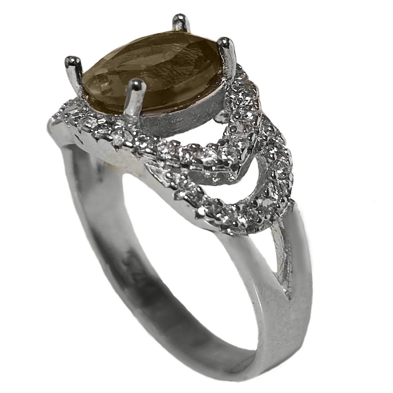 انگشتر نقره زنانه مدل الکساندریت کد GX7012