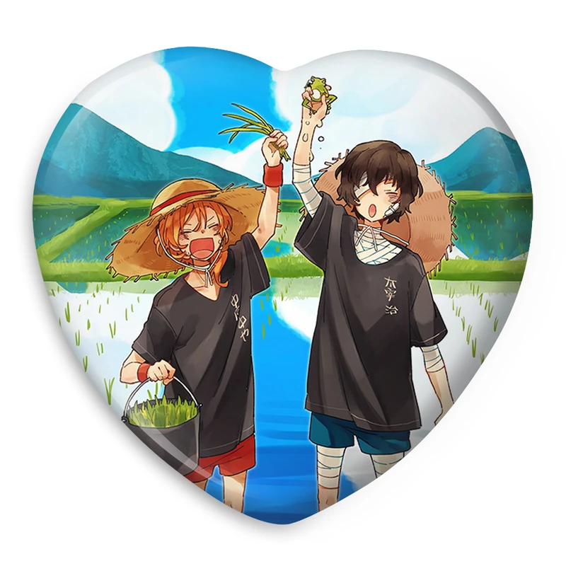 پیکسل خندالو طرح چویا و دازای انیمه سگ های ولگرد بانگو مدل قلبی کد 11781