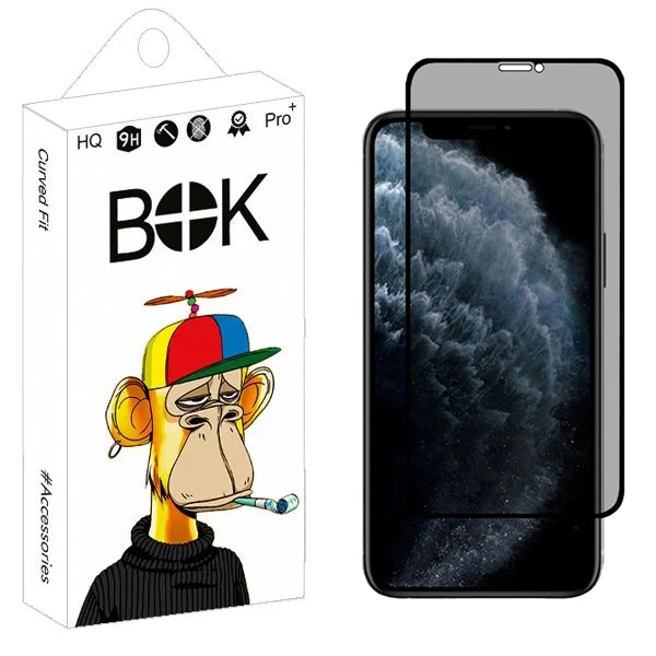 محافظ صفحه نمایش حریم شخصی بوک مدل Nano Plus مناسب برای گوشی موبایل اپل iPhone 11 Pro / XS / X