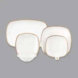 سرویس غذاخوری 27 پارچه 6 نفر چینی زرین ایران مدل کواترو ریوا درجه عالی