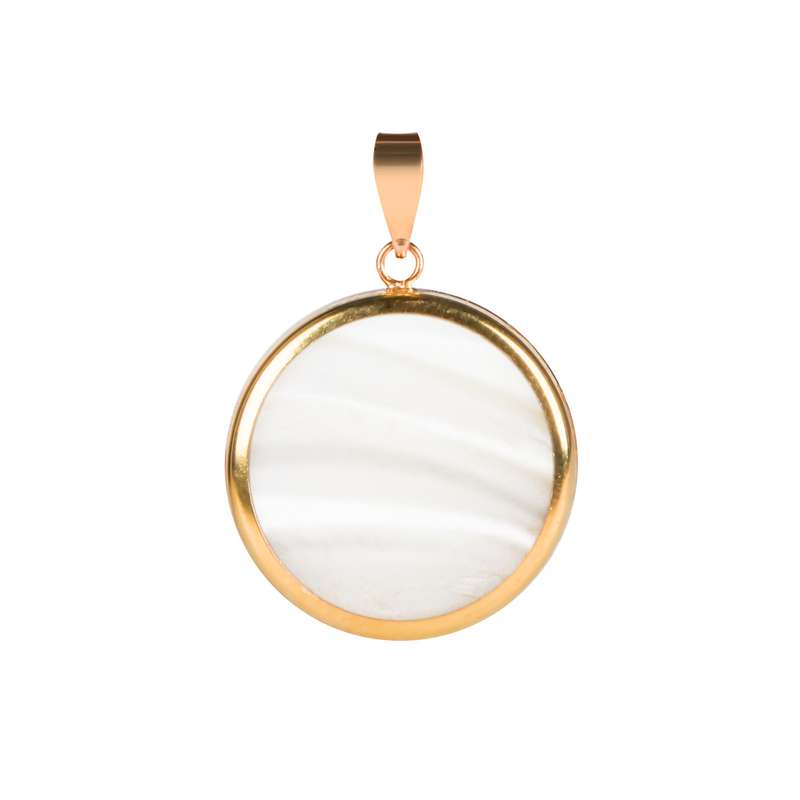 آویز گردنبند طلا 18 عیار زنانه ریسه گالری مدل اُیستر 5238