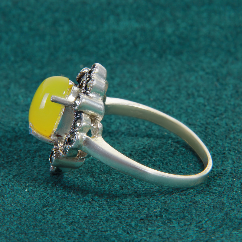 انگشتر نقره زنانه بازرگانی میلادی مدل شرف الشمس کد AW_268 انگشتر نقره زنانه بازرگانی میلادی مدل شرف الشمس کد AW_268