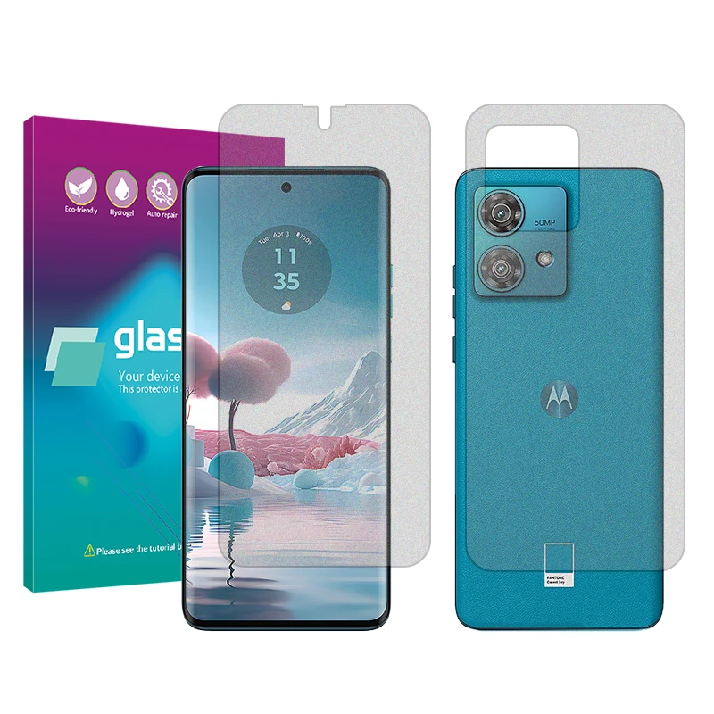 محافظ صفحه نمایش مات گلس پرو مدل Resistant مناسب برای گوشی موبایل موتورولا Edge 40 Neo به همراه محافظ پشت گوشی