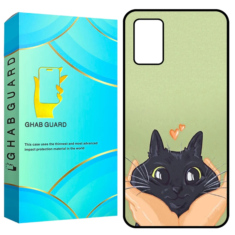 کاور قاب گارد طرح گربه مدل GCHPA03S مناسب برای گوشی موبایل سامسونگ Galaxy A02s / M02s / A03s  
