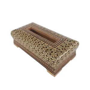 جعبه دستمال کاغذی خاتم کاری کد 7