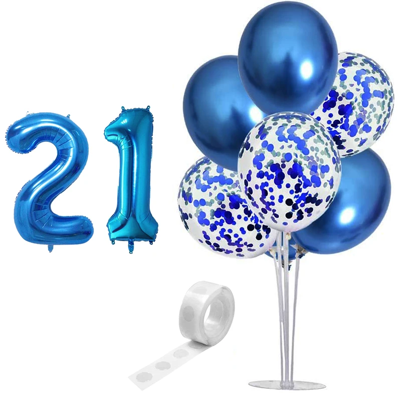  بادکنک آرایی مستر تم طرح کروم شیشه ای پولکی کد 21 بسته 11 عددی