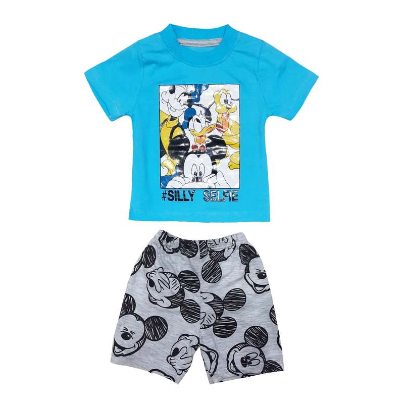 ست تی شرت و شلوارک نوزادی کد N1