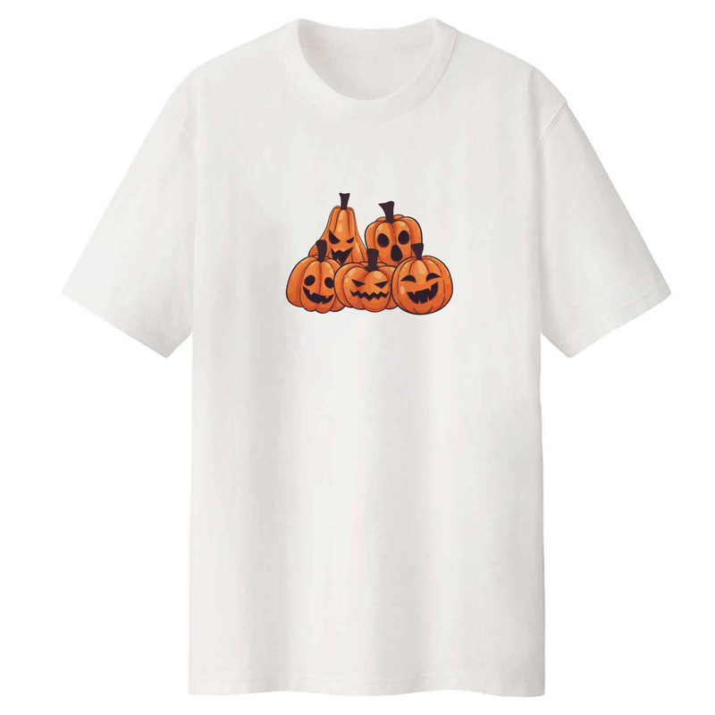 تی شرت لانگ آستین کوتاه زنانه مدل کدو هالووین کد L383 S