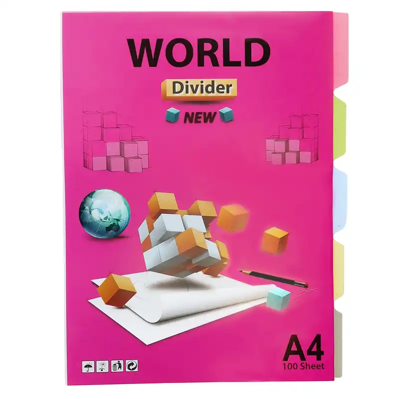 دیوایدر مقوایی ورد مدل 5 رنگ کد A4