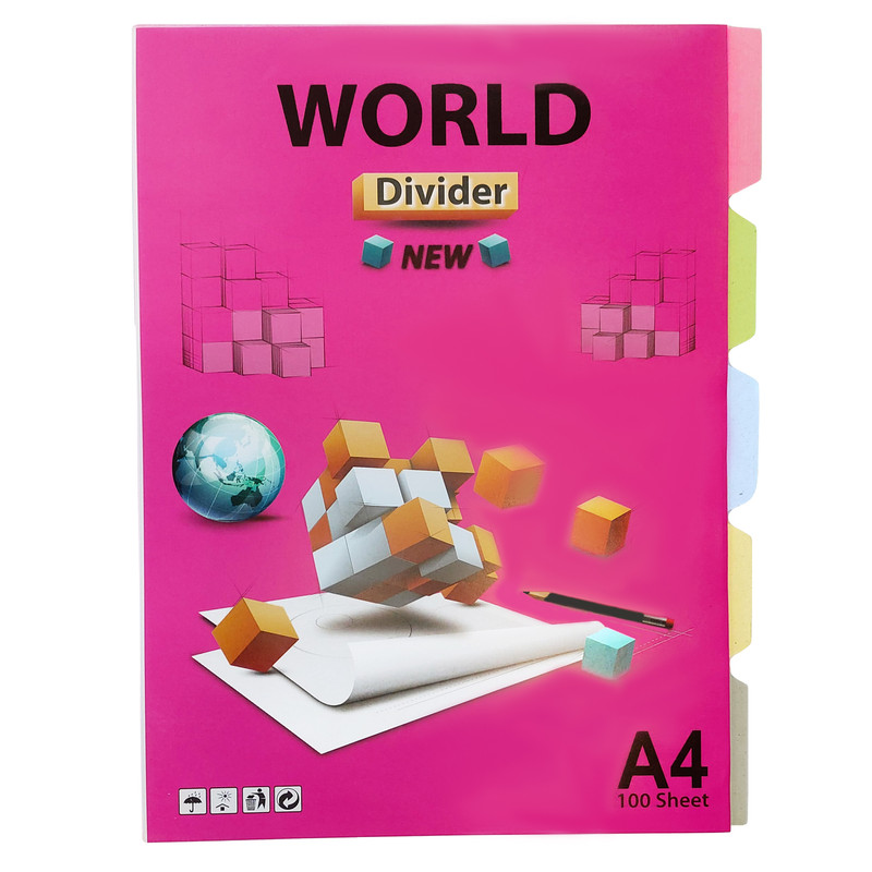 دیوایدر مقوایی ورد مدل 5 رنگ کد A4