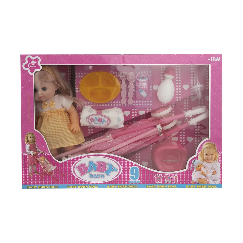 عروسک بیبی بورن مدل MV655-2 ارتفاع 35 سانتی متر 
