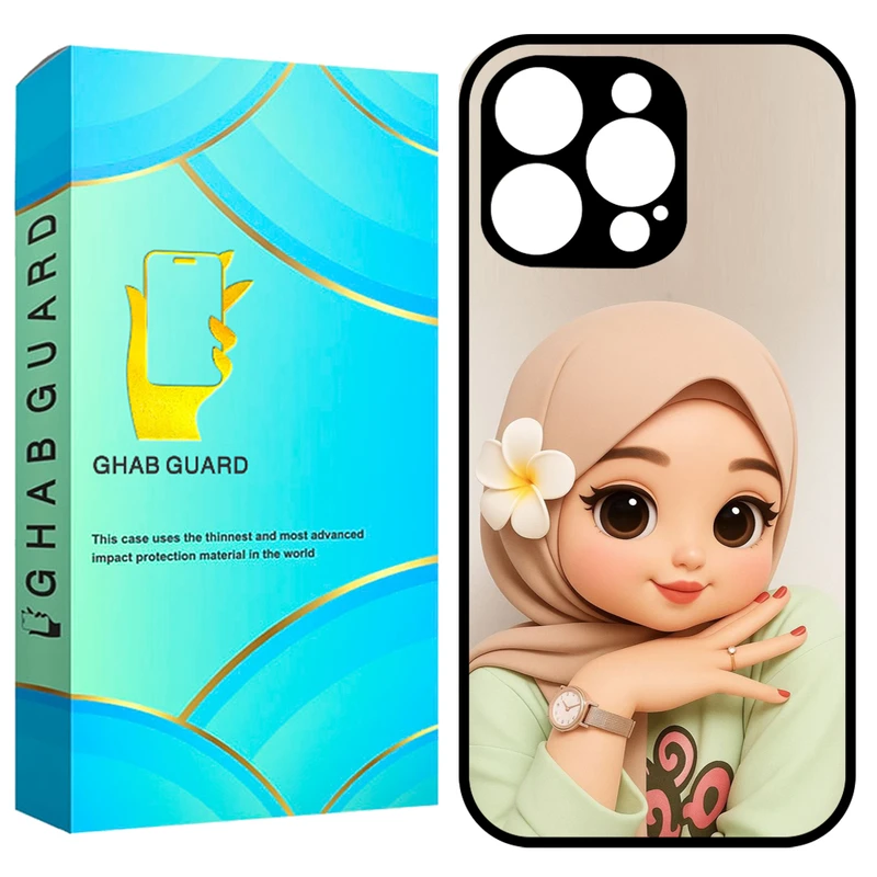 کاور قاب گارد طرح دختر مدل GCHP16P مناسب برای گوشی موبایل اپل iPhone 16 Pro