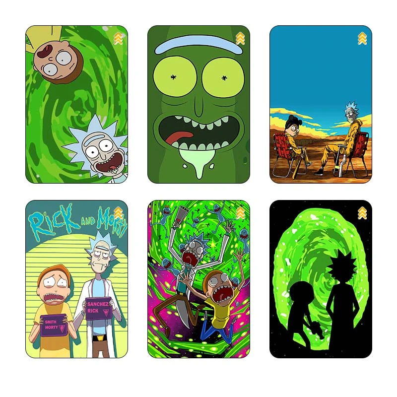 استيکر کارت کارنيکا طرح ریک و مورتی Rick and Morty کد 66723 مجموعه 6 عددی