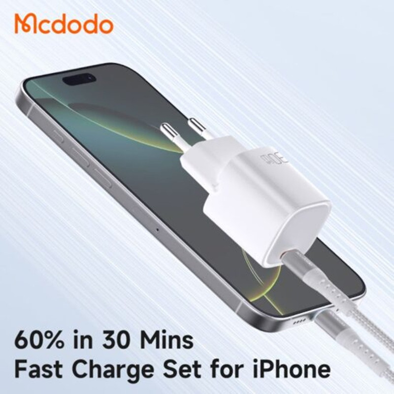 شارژر دیواری 33 وات مک دودو مدل Nano30 CH-008 به همراه کابل usb-C