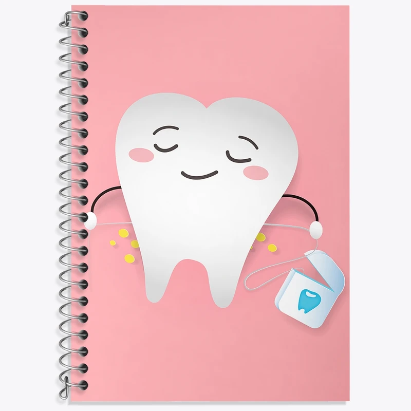 دفتر لغت 50 برگ خندالو طرح دندان و دندان پزشکی کودکانه کد 36708