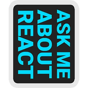 استیکر لپ تاپ طرح ask-me-about-react کدST96