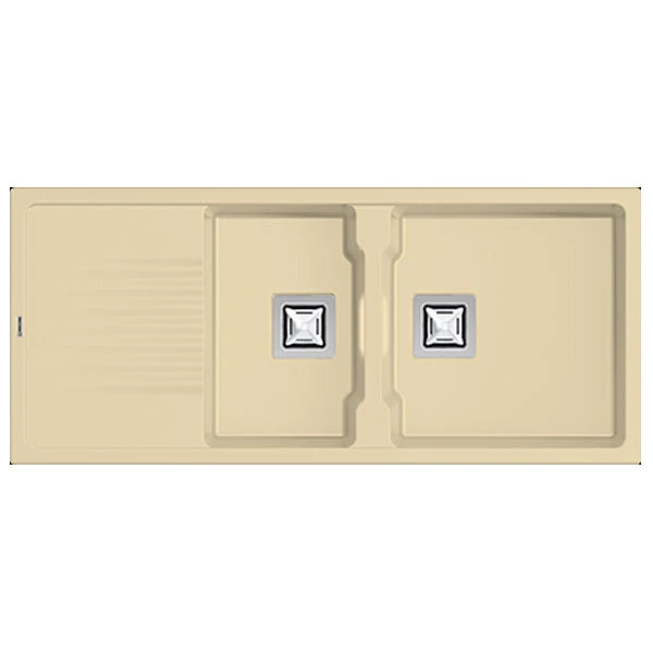 سینک ظرفشویی گرانیت توکار دو لگنه مکوان مدل گرند