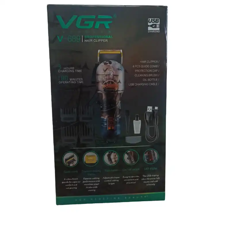 ماشین اصلاح موی سر و صورت وی جی ار مدل V-689