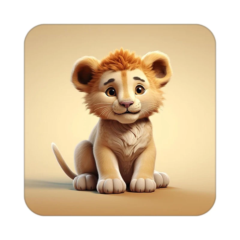 زیر لیوانی کاکتی طرح شیر مدل mp22799