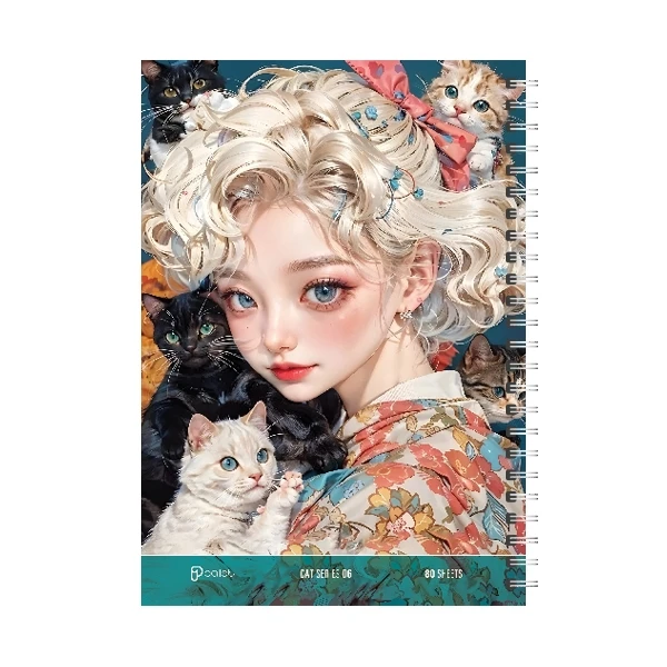 دفتر مشق 80 برگ پالت چ مدل کت کد 06