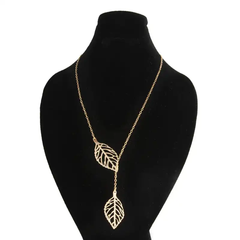 گردنبند طلا 18 عیار زنانه الن نار مدل برگ کد EN670195