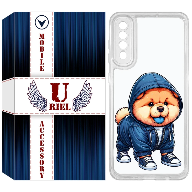 کاور یوریل مدل Clear کد 65 طرح سگ آبی مناسب برای گوشی موبایل سامسونگ Galaxy A50 / A50S / A30S