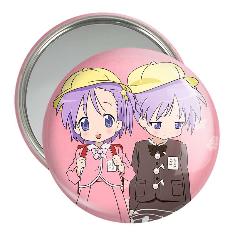 آینه جیبی خندالو مدل کاگامی و تسوکاسا انیمه Lucky Star  کد 23590