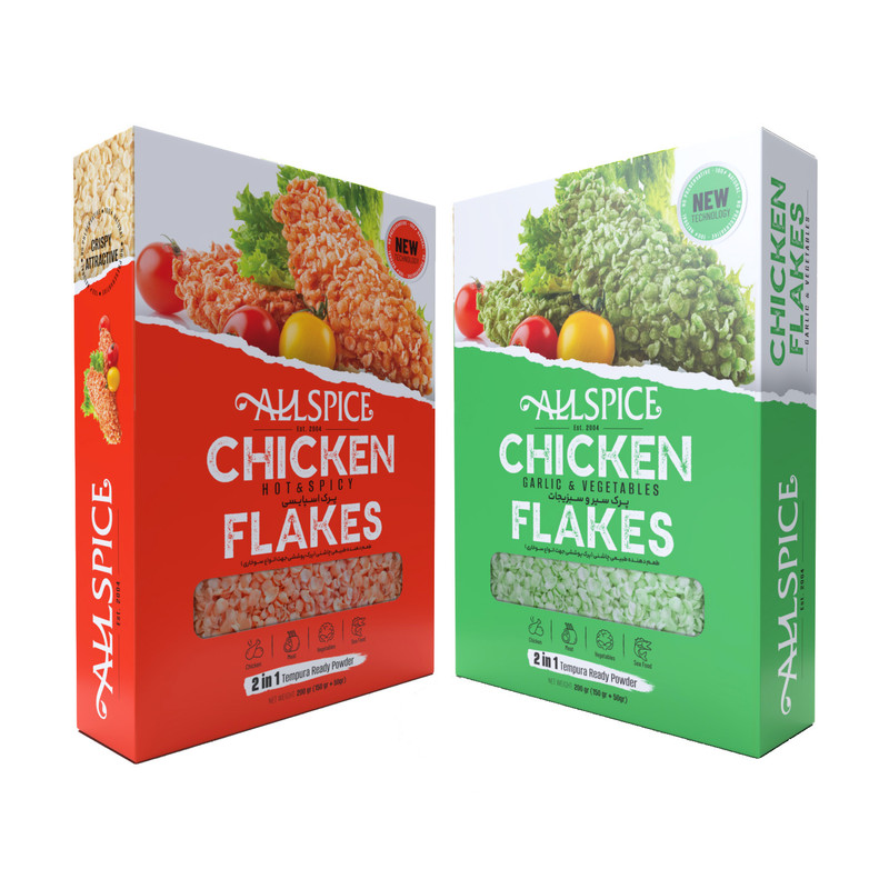 پرک سوخاری سیر و سبزیجات و اسپایسی آلس پایس - 200 گرم بسته 2 عددی