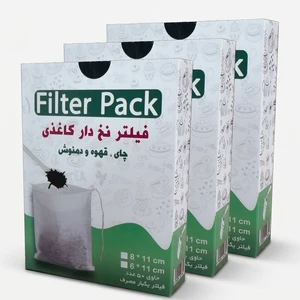 فیلتر چای فیلترپک مدل کاغذی نخ دار کد 813 سه بسته پنجاه عددی