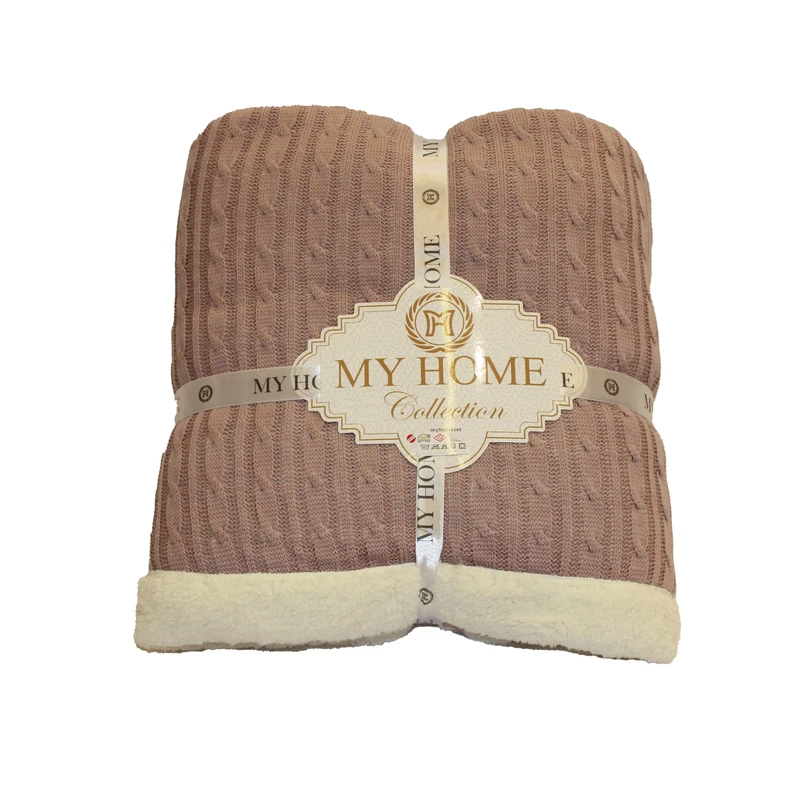 پتو مای هوم مدل اسپیرال پشت خز دار سایز 160x210 سانتی متر