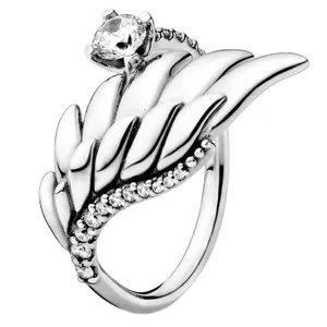 انگشتر نقره زنانه پاندورا مدل Sparkling Angel Wing