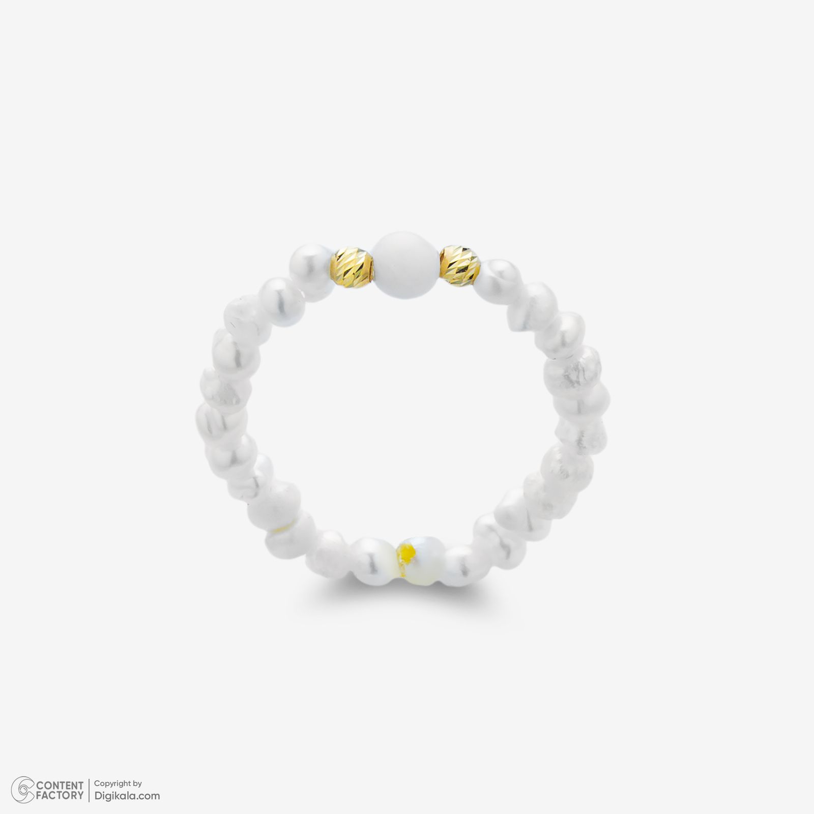 انگشتر طلا 18 عیار زنانه ناریا مدل مروارید سایز 56 -  - 2