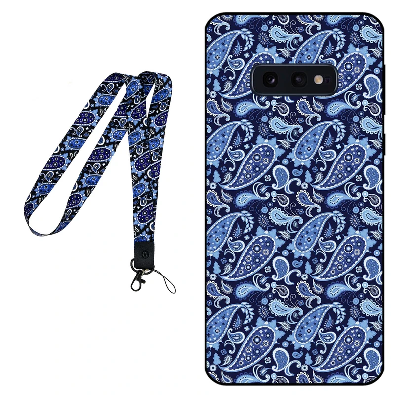 کاور مگافون طرح بته جقه مدل 0026 مناسب برای گوشی موبایل سامسونگ Galaxy S10 E به همراه بند گردنی
