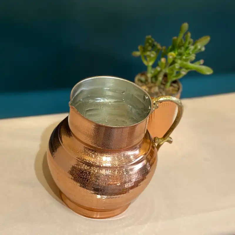 پارچ مسی مدل دسته برنجی کد 471