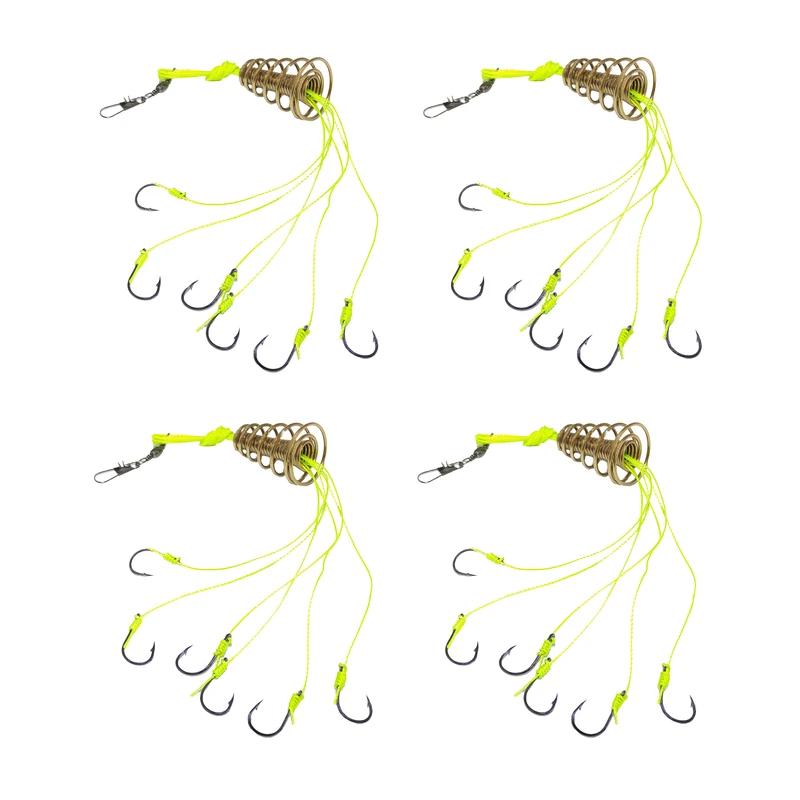 فیدر ماهیگیری مدل مخروطی کد 6 قلابه بسته 4 عددی