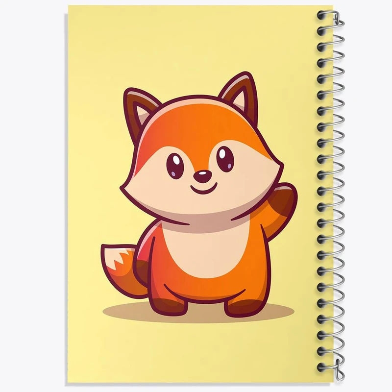 دفتر نت موسیقی 50 برگ خندالو مدل حیوانات بامزه روباه کد 29661