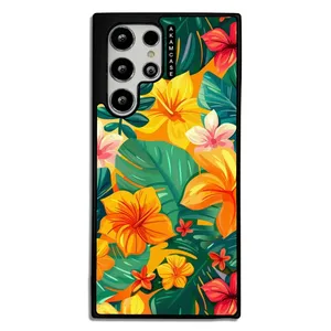 AKAM AMC-WSGS22U-FLOWERS-28 Cover For Samsung Galaxy S22 Ultra