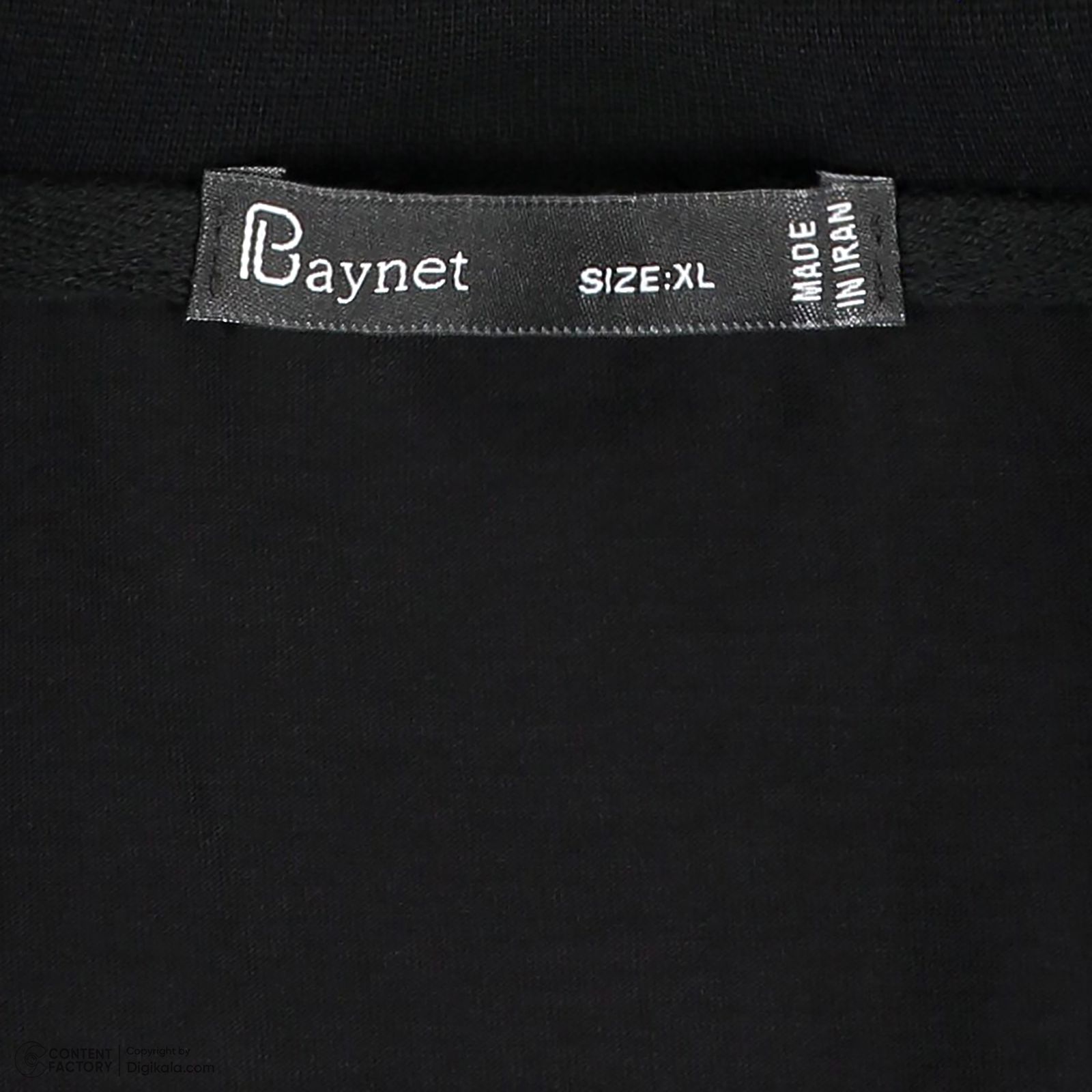 تی شرت اورسایز مردانه باینت مدل 813-2 رنگ مشکی - - 7