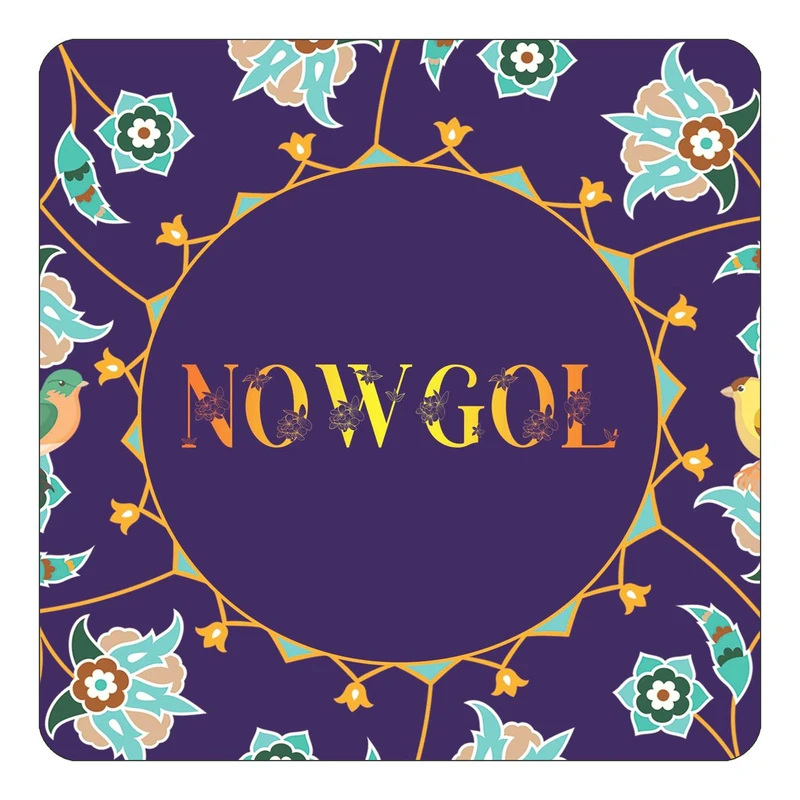 مگنت کاکتی طرح اسم نوگل nowgol مدل گل و بلبل کد mg16505