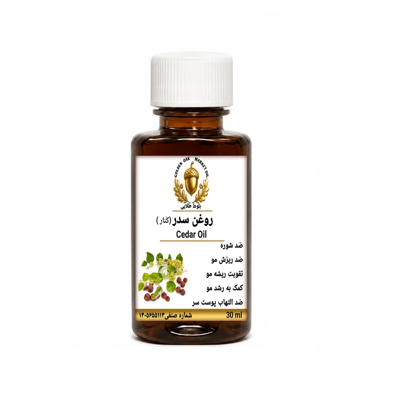 روغن سدر بلوط طلایی مدل ممتاز حجم ۳۰‌میلی‌لیتر
