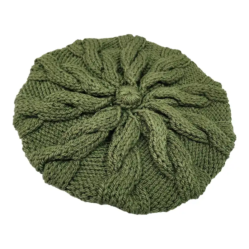 کلاه بافتنی زنانه مدل گیسو کد ZHT35-DGN