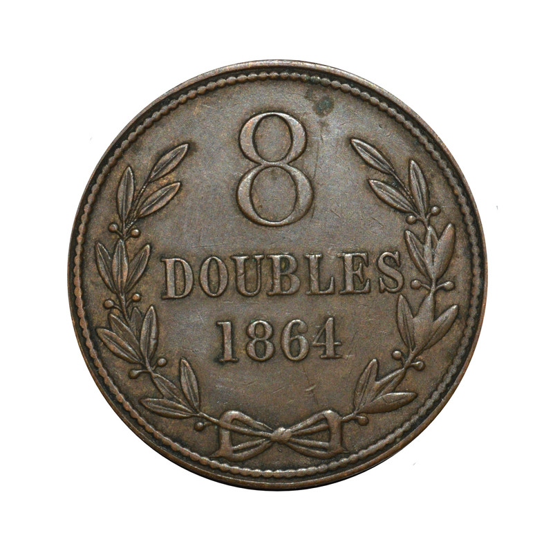سکه تزیینی مدل 8 دوبل کشور گورنزی 1864 میلادی