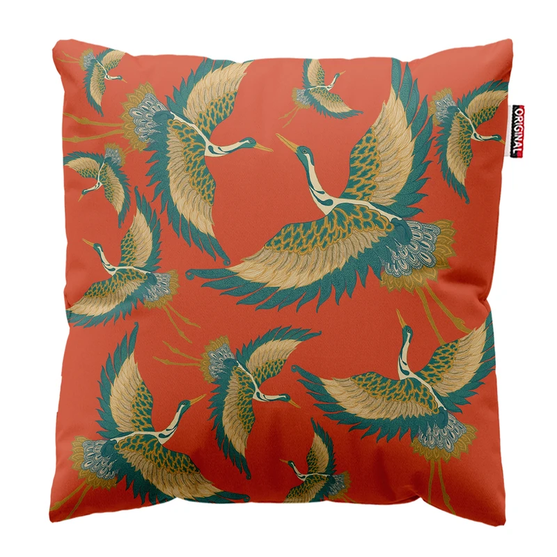 کوسن پاد آفرین مدل کلاسیک طرح پرنده کد PK402832 سایز 40*40 سانتی متر