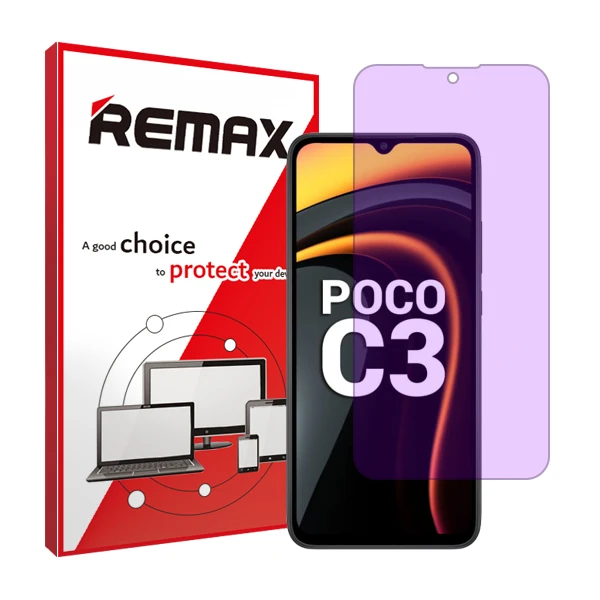 محافظ صفحه نمایش ضداشعه بنفش ریمکس مدل HyPRL مناسب برای گوشی موبایل شیائومی Poco C3