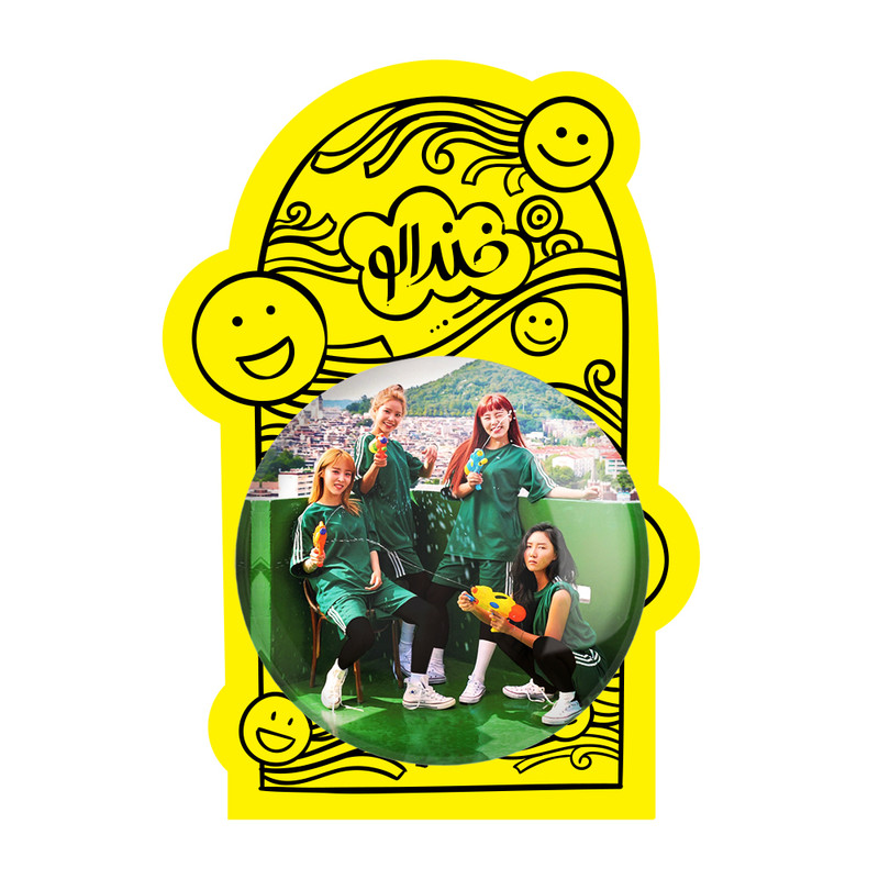 آینه جیبی خندالو طرح گروه مامامو Mamamoo مدل تاشو کد 19457