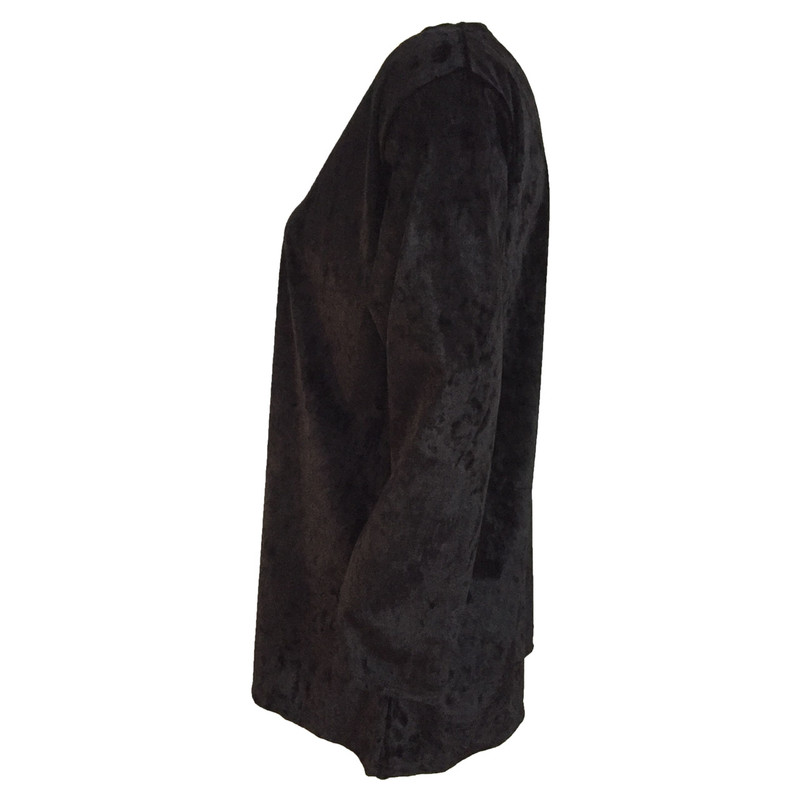 ست تونیک و شلوار زنانه مدل مخمل simple کد tm-2647 رنگ مشکی