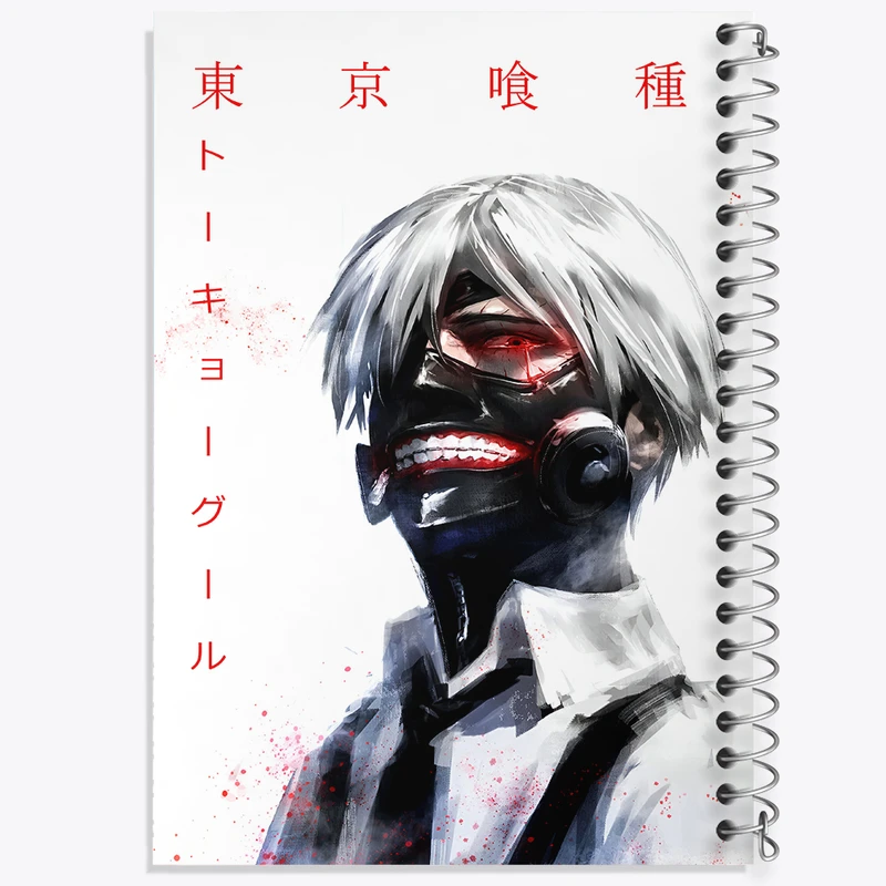 دفتر ژورنال نویسی 50 برگ خندالو مدل نقطه ای طرح انیمه توکیو غول (Tokyo Ghoul) کد N4979