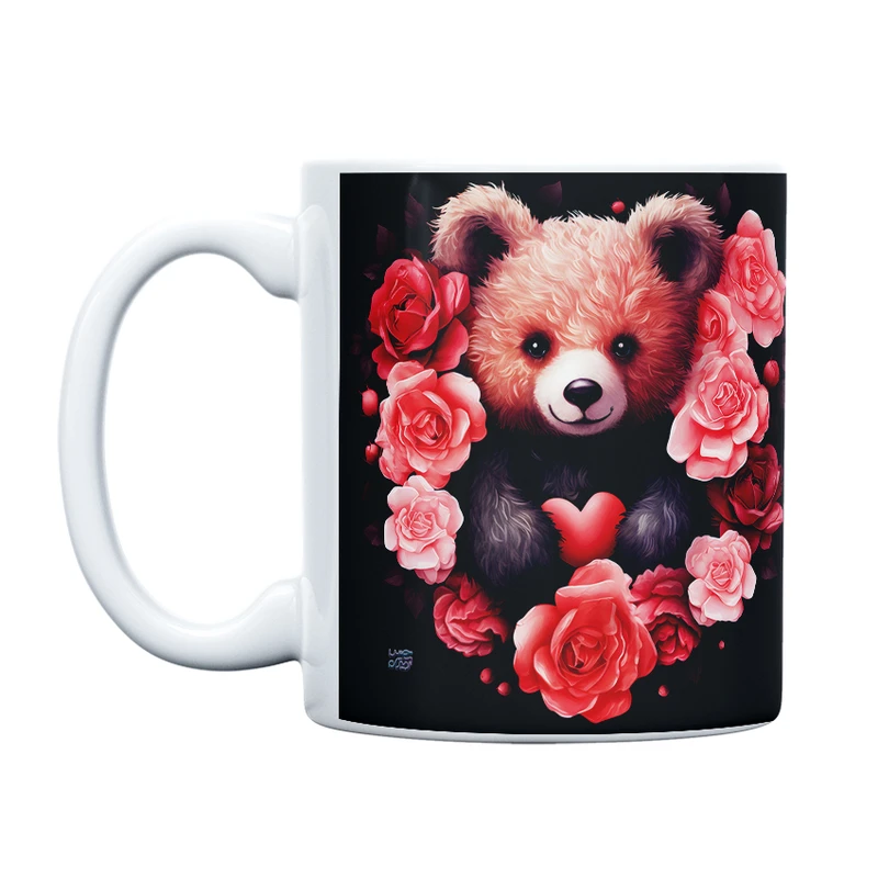 ماگ حس آمیزی طرح عاشقانه مدل قلب زیبا کد 40