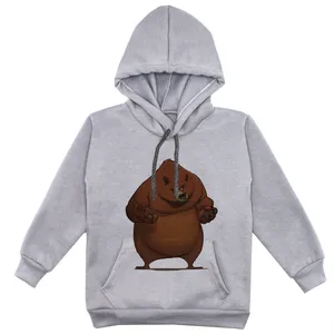 هودی پسرانه مدل خرس کد F119 رنگ طوسی